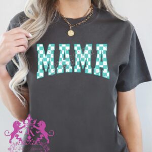 Teal Distressed Mama