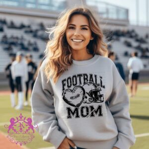 Heart Football Mom